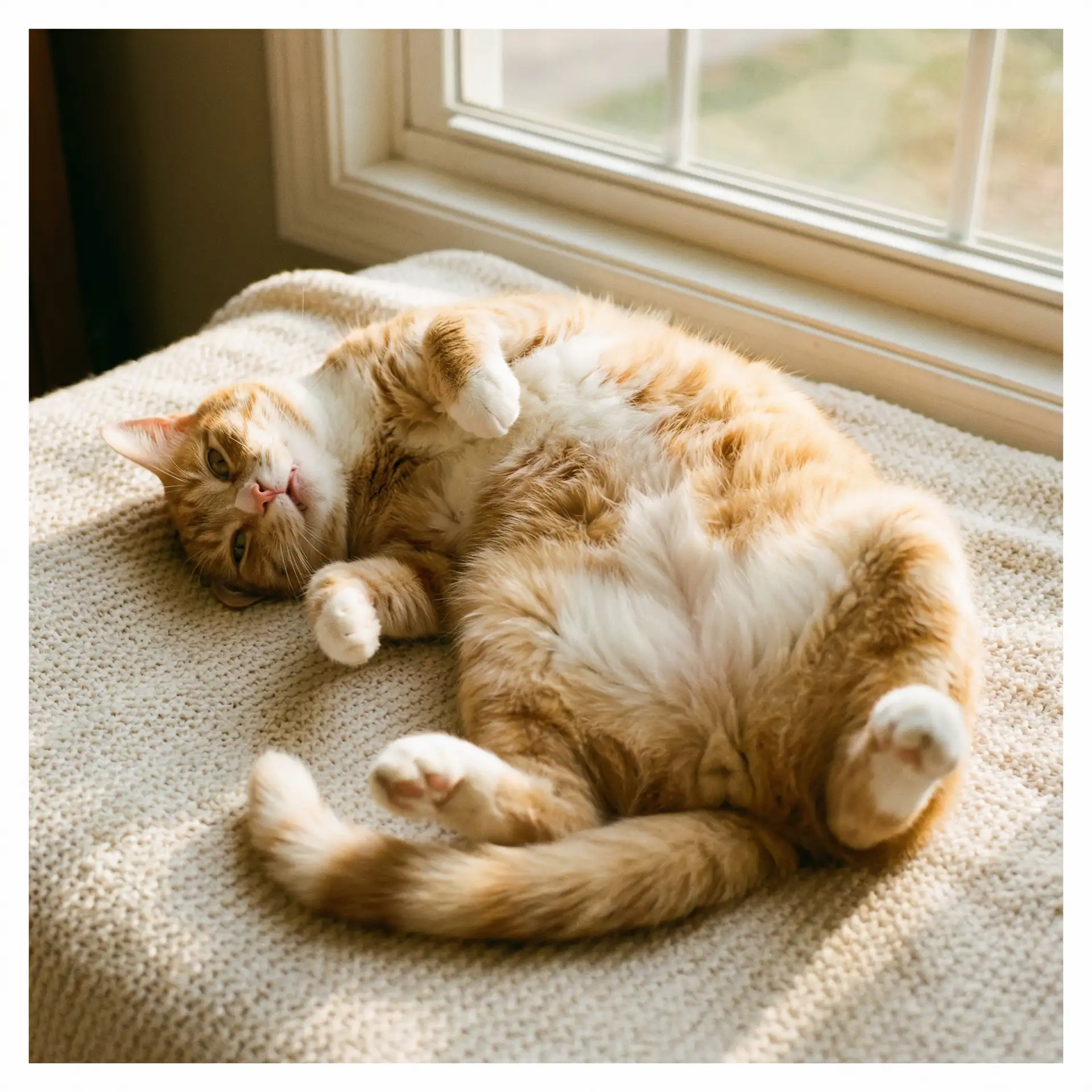 猫咪仰躺露出肚皮 - 天美传媒国产自制剧一库